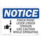 Signmission OSHA Sign, Pinch Point Lever Under Tension With, 10in X 7in Rigid Plastic, 7" W, 10" L, Landscape OS-NS-P-710-L-17294 - alternate 1